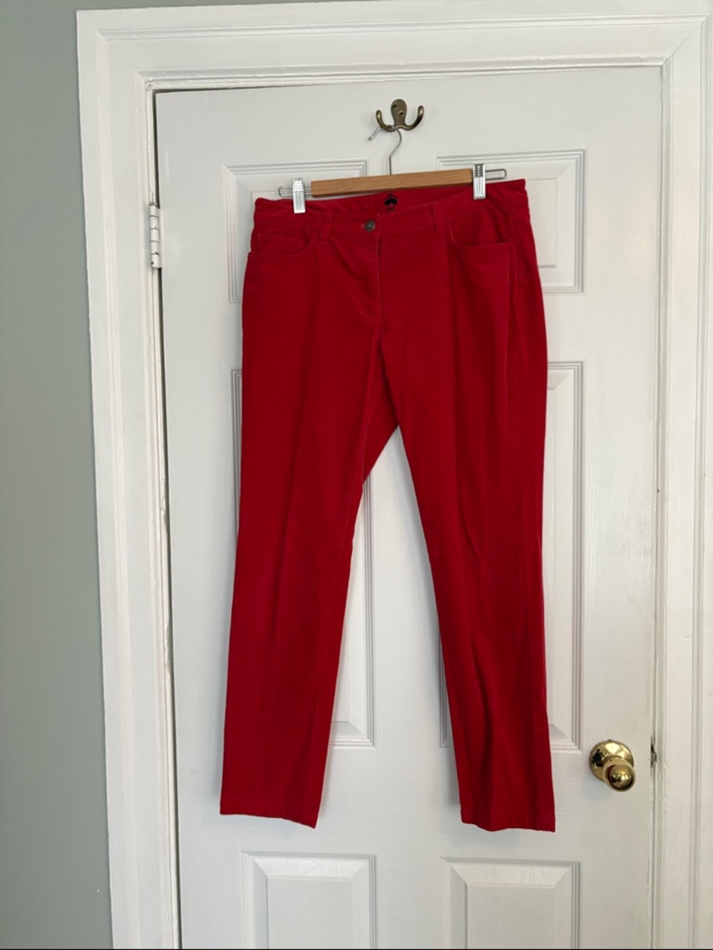Red Women's Straight-Leg Pants